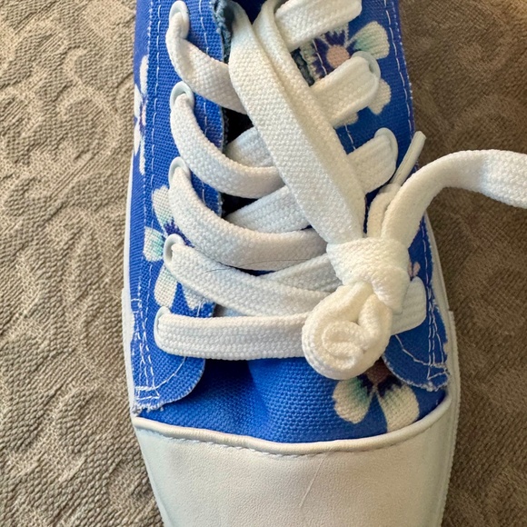 Blue Floral Sneakers - Picture 2 of 5